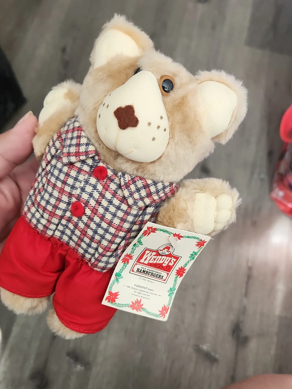 Vintage Plush Bear Wendy's Collectible